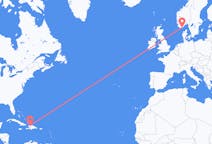 아이티발 카프아이티엥, 노르웨이행 크리스티안샌드 항공편