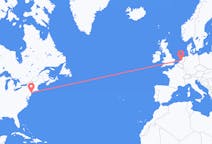 Flights from the city of New York to the city of Amsterdam