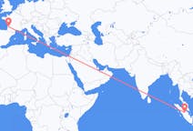 Flights from Pekanbaru, Indonesia to Bordeaux, France