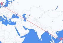 出发地 马来西亚亚庇目的地 丹麦奥胡斯的航班