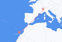 Flyreiser fra Ajuy, Spania til Torino, Italia