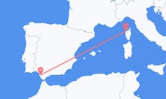 Flyrejser fra Calvi, Frankrig til Jerez, Spanien