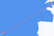 Vols depuis la ville d'Aurigny vers la ville de Terceira