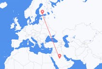 Flights from Al-Qassim Region to Helsinki