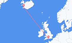 Vluchten van Bournemouth, Engeland naar Reykjavík, IJsland