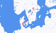 Vluchten van Sønderborg, Denemarken naar Örebro, Zweden