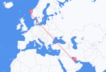 Flyreiser fra Doha, Qatar til Bergen, Norge