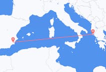 Vluchten van Murcia, Spanje naar Korfoe, Griekenland