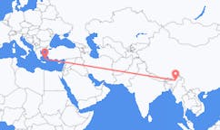 인도 조르하트에서 출발해 그리스 산토리니로(으)로 가는 항공편