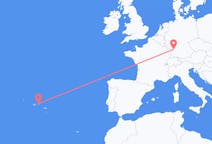 Flyreiser fra Karlsruhe, Tyskland til Terceira, Portugal