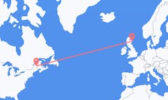 Vluchten van Presque Isle, Verenigde Staten naar Aberdeen, Schotland