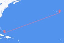 Flights from Spring Point, the Bahamas to Ponta Delgada, Portugal