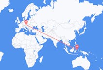 Flyg från Manado, Indonesien till Linz, Österrike