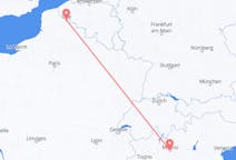 Flyg från Milano, Italien till Lille, Frankrike