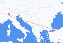 Lennot Istanbulista Milanoon
