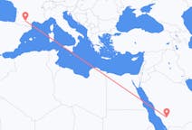 Vluchten van Bisja, Saoedi-Arabië naar Toulouse, Frankrijk