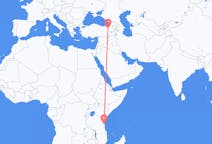 Flyreiser fra Dar-es-Salaam, til Erzurum