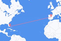 Flyreiser fra Bimini, Bahamas til Madrid, Spania