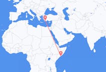 出发地 索马里出发地 摩加迪休目的地 土耳其达拉曼的航班