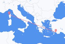 Flyreiser fra Calvi, Haute-Corse, Frankrike til Dalaman, Tyrkia