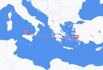 出发地 土耳其哈利卡那索斯目的地 意大利巴勒莫的航班