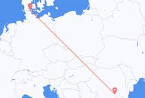 Vluchten van Sønderborg, Denemarken naar Boekarest, Roemenië