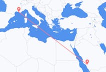 Flyreiser fra Al Bahah, til Marseille