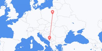Flyreiser fra Montenegro til Polen