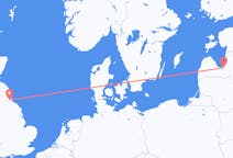 Vols depuis la ville de Riga vers la ville de Durham, Angleterre
