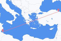 Loty z Dżerba, Tunezja z Samsun, Turcja