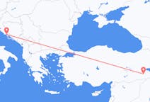 Loty z Siirt w Turcji podzielić w Chorwacji