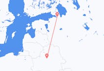 Vluchten van Minsk, Belarus naar Sint-Petersburg, Rusland