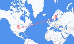 Flyreiser fra Hays, USA til Stockholm, Sverige