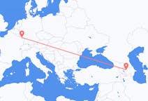 Loty z Gandża, Azerbejdżan do Saarbrücken, Niemcy