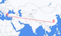 Flyrejser fra Ji an, Kina til Samos, Grækenland