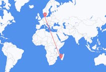 Flyrejser fra Toliara, Madagaskar til Hamborg, Tyskland