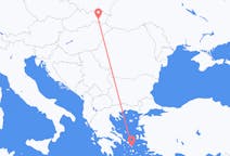 Flights from Košice in Slovakia to Mykonos in Greece