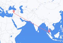 Flyreiser fra Penang, Malaysia til Gaziantep, Tyrkia
