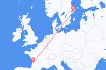 Vluchten van Bordeaux, Frankrijk naar Stockholm, Zweden