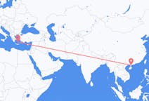 Flyreiser fra Zhanjiang, Kina til Santorini, Hellas