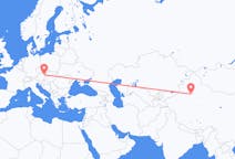 中国出发地 库尔勒飞往中国目的地 维也纳的航班