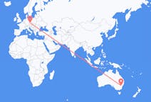 Vluchten van Orange, Australië naar Praag, Tsjechië