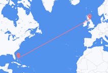 Flyg från Marsh Harbor, Bahamas till Edinburgh, Skottland