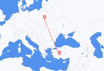 Flights from Isparta, Turkey to Lublin, Poland
