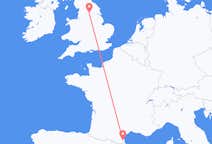 Flyrejser fra Perpignan, Frankrig til Leeds, England
