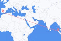 Flyrejser fra Banda Aceh til Sevilla