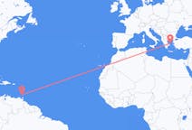格林纳达从 圣乔治 出发飞往格林纳达目的地 斯基罗斯岛的航班