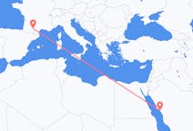Flüge von Janbu, Saudi-Arabien nach Toulouse, Frankreich