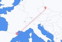 Fly fra Pardubice til Girona