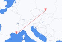 Flyg från Toulon till Katowice
